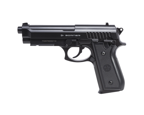 Пневматический пистолет Borner 92 (Beretta 92), кал. 4,5 мм, пластик