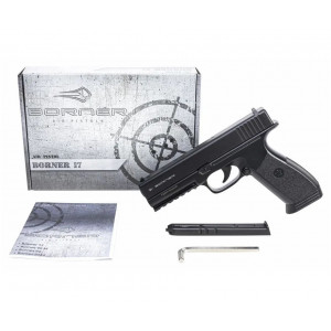 Пневматический пистолет Borner 17 (Glock 17) кал. 4,5 мм, пластик