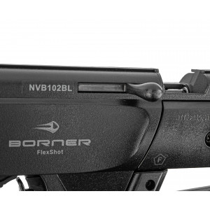 Винтовка пневматическая мультикомпрессионная Borner Flex Shot Multi-Pump, Black кал. 4,5 мм (пластик, 3 Дж)