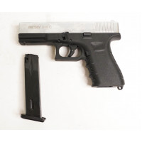 СХП Охолощенный пистолет Retay G19C Glock, кал. 9 мм, никель